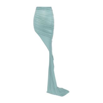 Rick Owens Maxi Skirts, female, Blue, Size: S Edfu Skirt