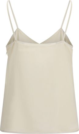 Fabiana Filippi Womens Filo Diamante Spaghetti Strap Top Burro Acetate; Silk