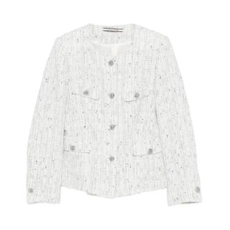 Tagliatore Tweed Jackets, female, White, Size: M Giacca