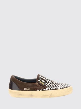 Golden Goose Penstar Slip-On Suede Sneakers with Studs and Distressed Effect