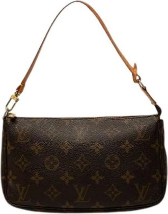 Louis Vuitton Pre-owned Pochette Accessoires - Dames - Pre-owned - Bruin - Maat: ONE Size Leer