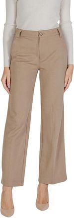 Street One Cigarette Broeken 378197 - Dames - Wijde Broeken - Beige - 2XL L32 - Leer - Broeken