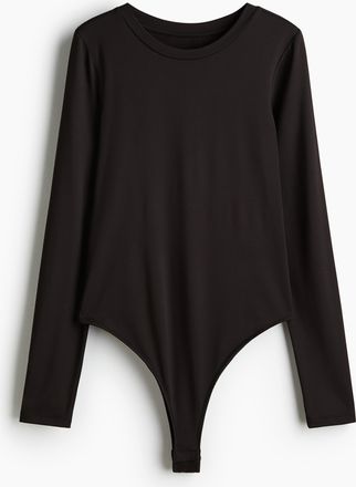 H&M Langarmbody aus Mikrofaser - Brown