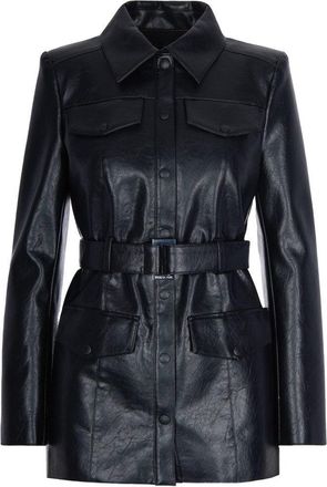 Patrizia Pepe Jacket With Black Coated Fabric Belt