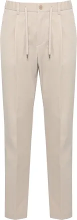 Herno Beige Tailored Drawstring Straight-Leg Pants