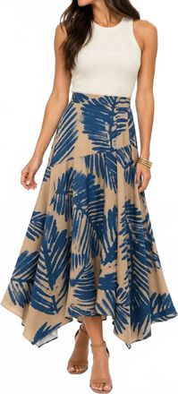 Lyss&eacute; Catriona Handkerchief Printed Maxi Skirt In Sicilian Palm
