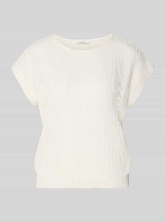 OPUS Relaxed Fit T-Shirt in Strick-Optik Modell Sofrano in Offwhite, Gr&ouml;&szlig;e 36
