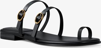 Michael Kors Kya Leather Flat Sandal