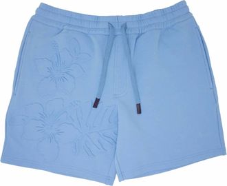 Lords of Harlech Mens Silus Embossed Interlock Shorts In Blue