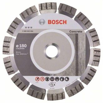 Bosch 2608602654 Disco De Corte De Diamante Best Concrete 180x2,4x12mm