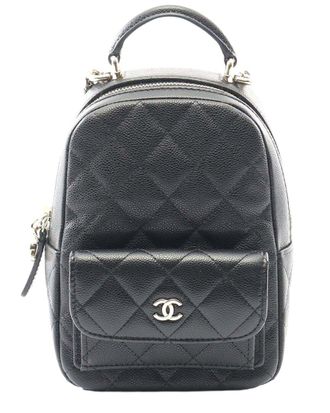 Chanel Black Caviar Leather Matelasse Backpack (Authentic Pre-Loved)