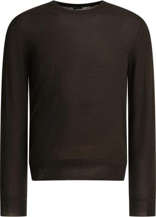 Tom Ford Trui met fijne breiwerk - Heren - Cashmere truien - Bruin - 2XL - Kasjmier - Truien & Vesten