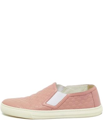 Gucci microguccissima leather trainers - women - Calf Leather/Calf Leather/Rubber - 40 - Pink