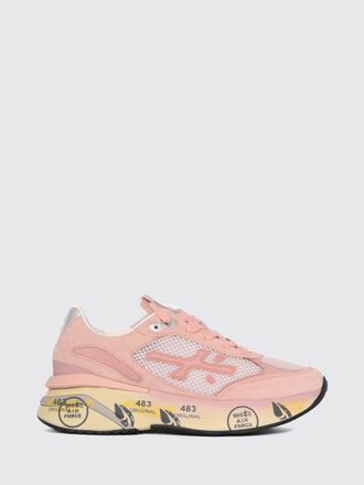Premiata Moerund Sneakers in Leather, Suede and Mesh with Applied Logo