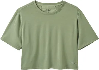 RAB Rivelin Crop T-Shirt - Womens in Dark Fig Green at Nordstrom, Size Large