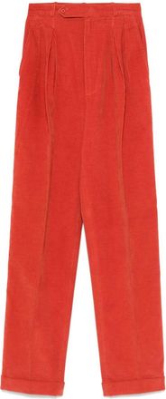 Saint Laurent 1970s curduroy trousers - Red