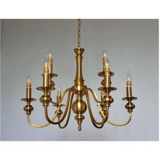 Trade Shop Trade Shop - L&aacute;mpara De Techo De Dise&ntilde;o Cl&aacute;sico 8 Vintage Brazos De Efectos De Lat&oacute;n 6097 A32