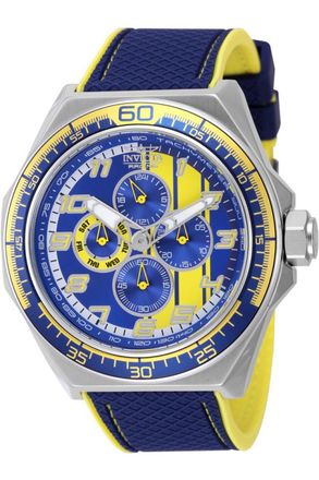 Invicta Racing 50041 Herenhorloge - Quartz Uurwerk - Roestvrij Staal met Blauwe Wijzerplaat - 50 mm