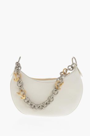 Off-white Leather Hobo Bag HEMISPHERE S With Chain Detail Off-White