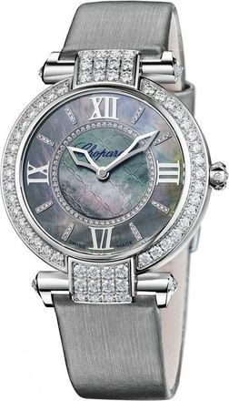 Chopard Imperiale 18k White Gold Case Diamond Bezel Mother of Pearl Dial Ladies Watch 384242-1006