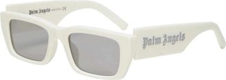Palm Angels Spiegelzonnebril - unisex - Zonnebrillen - Wit - 53 MM - Accessoires