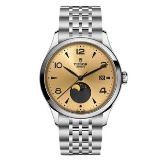 Tudor 1926 Luna Automatic Moon Phase Champagne Dial Mens Watch M91560-0001