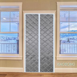OEM Cortina De Puerta Gruesa Con Aislamiento T&eacute;rmico, 75x205cm, Resistente Al Fr&iacute;o Y Al Sonido, De Algod&oacute;n Magn&eacute;tico, Color Gris-otros