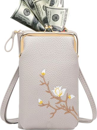 Generic Leather Shoulder Bag, Travel Bag with Strap, Women Clutch Tote, Compact Travel Pouch for Phone Passport, Wallet Holder for Everyday Carry, Sturdy Acce