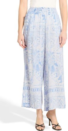 Caribbean Joe Breezy Crop Wide Leg Pants in Blue at Nordstrom Rack, Size X-Large