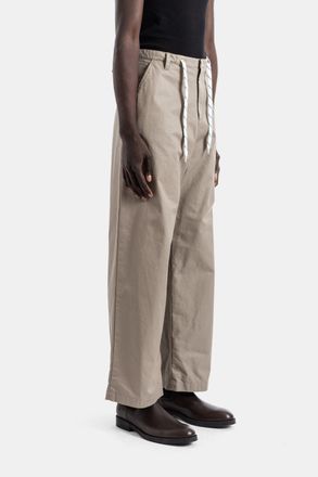 Balenciaga Mens Beige Cotton Twill Straight Chino Trousers