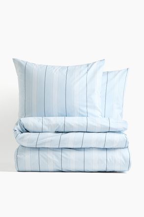 H&M Doppel-/Kingsize-Bettw&auml;sche aus Baumwollperkal - Blue