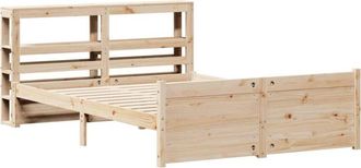 vidaXL Estructura De Cama Con Cabecero Madera De Pino Blanco 150x200cm Vidaxl