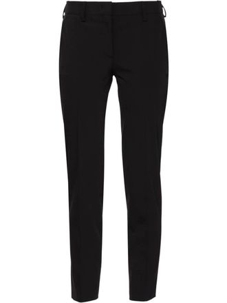 Prada low-rise trousers - women - Polyester/Spandex/Elastane - 38 - Black