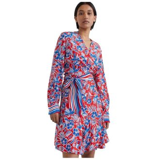 Tommy Hilfiger Island Scarf Wrap Dress - Dames - Wikkelkleedje - Veelkleurig - 2XS - Kleedjes