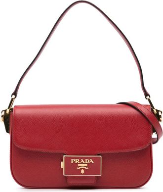 Prada Borsa a tracolla Lux Embleme in pelle Saffiano 2013-2024 - Rosso