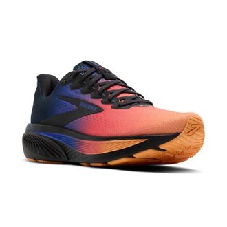 Brooks Mens Ghost 17 Running Shoe In 434 Night/blue/papaya