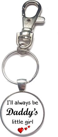 Generic Daddys Little Girl Keyring Spring Hook Key Chain Dad Birthday Gift R115