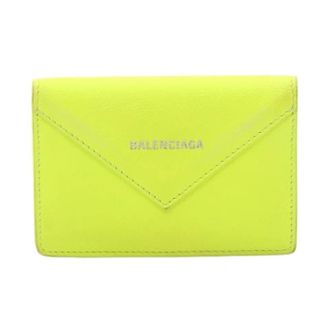 Balenciaga Pre-owned Wallets, female, Green, Size: ONE SIZE Pre-owned Papier Za Thin Card Leather Card Case