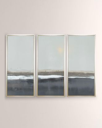 Benson-Cobb The Crossing in Blue Giclee Triptych