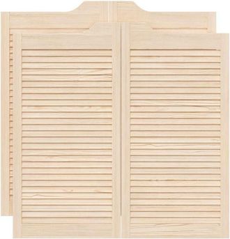 vidaXL Porte a Battente 2-Paio Design Lamelle 100x100 cm Legno di Pino - Vidaxl