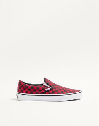 Valentino Garavani Valentino Garavani And Vans Fabric Slip-On Trainer With VLogo Checkerboard Print