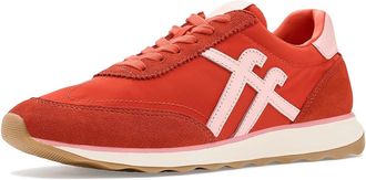 FitFlop Retro-Q FF Fabric/Suede Sneakers Womens Shoes Cherry Tomato/Warm Pink : 8.5 M (B), Suede/Synthetic