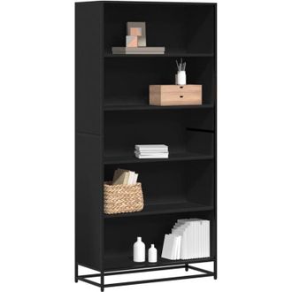 vidaXL Vidaxl - Estanter&iacute;a De Madera De Ingenier&iacute;a Negra 80,5x35x170,5 Cm