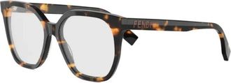 Fendi Lettering Brillen - Dames - Brillen - Bruin - 54 MM - Accessoires
