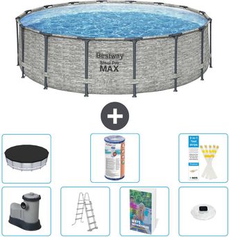 Bestway Piscina Bestway Steel Pro Max Redonda - 488x122 Cm - 8-piezas S622