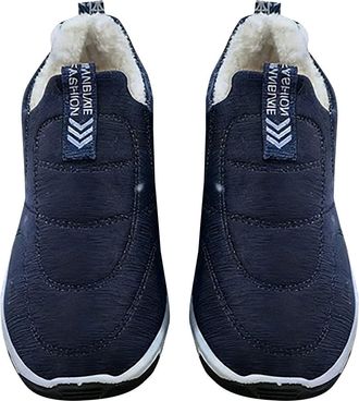 Generic Momolaa Size 7.5 Womens Winter Snow Boots Waterproof Faux Fur Fleece Lined Slip on Cold Weather Comfortable Booties Hand Free Warm Winter Walking Shoe