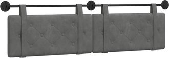 vidaXL Cabecero Colgante Gris Oscuro Terciopelo Vidaxl