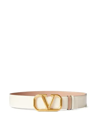 Valentino Garavani Cintura VLogo Signature reversibile 40mm - Toni neutri
