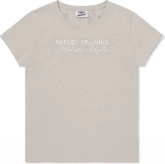 Freddy T-shirt Donna Regular in Jersey con Spacchi su Fondo