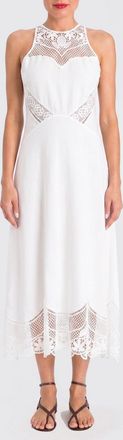 Twinset Abito midi in misto lino